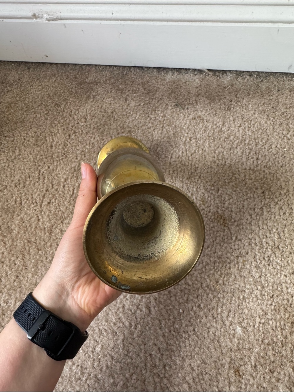Vintage Brass Decorative Bud Vase - Gold Finish - Picture 4 of 5